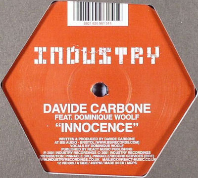 Innocence by Davide Carbone Feat. Dominique Woolf - 12", UK. 2002. Electronic/Drum n Bass Very Good (VG) Very Good (VG) - vinyl For Sale in Nottingham. - 2