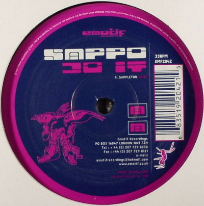 Stand Bold / Do It by Sappo* - 12", UK. 2001. Electronic/Drum n Bass Very Good (VG) Very Good (VG) - vinyl For Sale in Nottingham. - 2