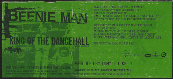 King Of The Dancehall by Beenie Man - 12", Promo, US. 2004. Reggae/Dancehall Near Mint (NM or M-) Very Good Plus (VG+) vinyl Nottingham.