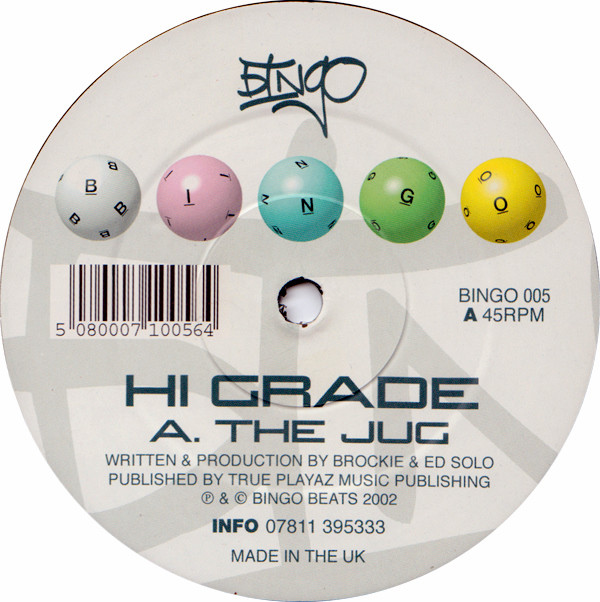 The Jug by Hi Grade - 12", UK. 2002. Electronic/Breaks, UK Garage Very Good (VG) Generic vinyl Nottingham.