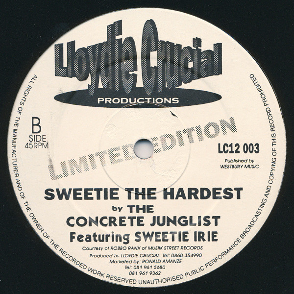 Don't Be Shy by The Concrete Junglist - 12", Ltd, UK. 1994. Electronic/Jungle Very Good Plus (VG+) Generic - vinyl For Sale in Nottingham. - 2