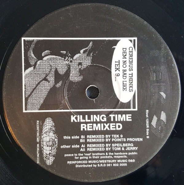 Killing Time (Remixed) by Tek 9 - 12", UK. 1994. Electronic/Drum n Bass, Jungle Very Good (VG) Generic vinyl Nottingham.