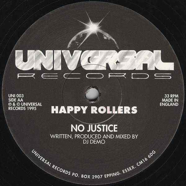 95 Style / No Justice by Happy Rollers - 12", UK. 1995. Electronic/Breakbeat, Happy Hardcore Very Good Plus (VG+) Very Good Plus (VG+) - vinyl For Sale in Nottingham. - 3