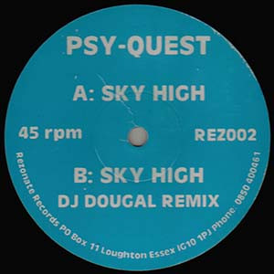 Sky High by Psy-Quest - 12", UK. 1995. Electronic/Breakbeat, Happy Hardcore Very Good Plus (VG+) Generic vinyl Nottingham.